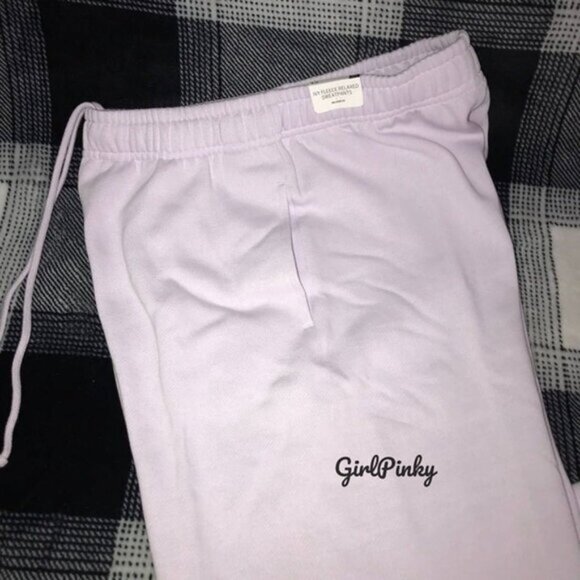 VS PINK CAMPUS SWEATPANTS OUTFIT WITH FULL ZIP LOGO HOODIE IN PURPLE - Picture 5 of 10